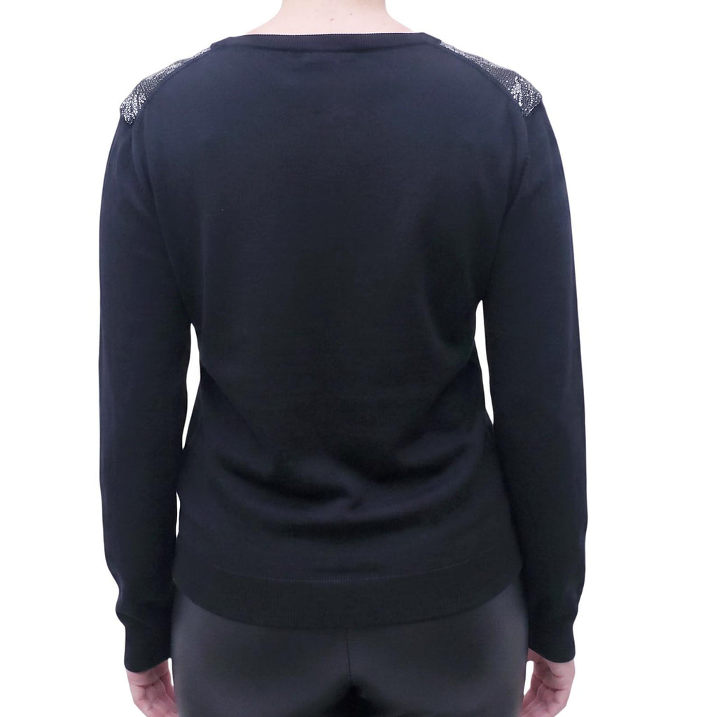 LOUIS VUITTON BLACK PATENT SWEATER - SIZE XL