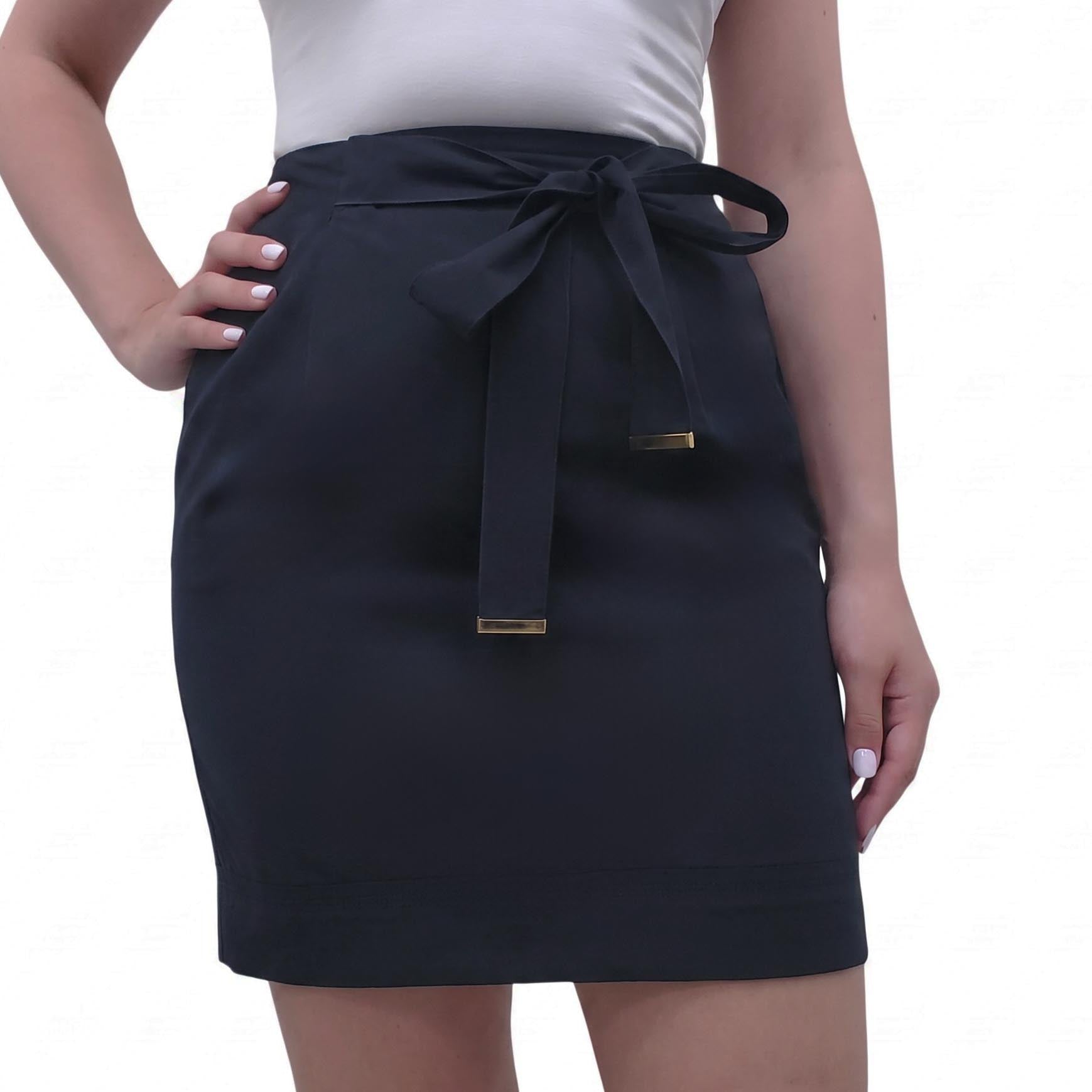 LOUIS VUITTON BLACK SKIRT WITH BOW - SIZE 36