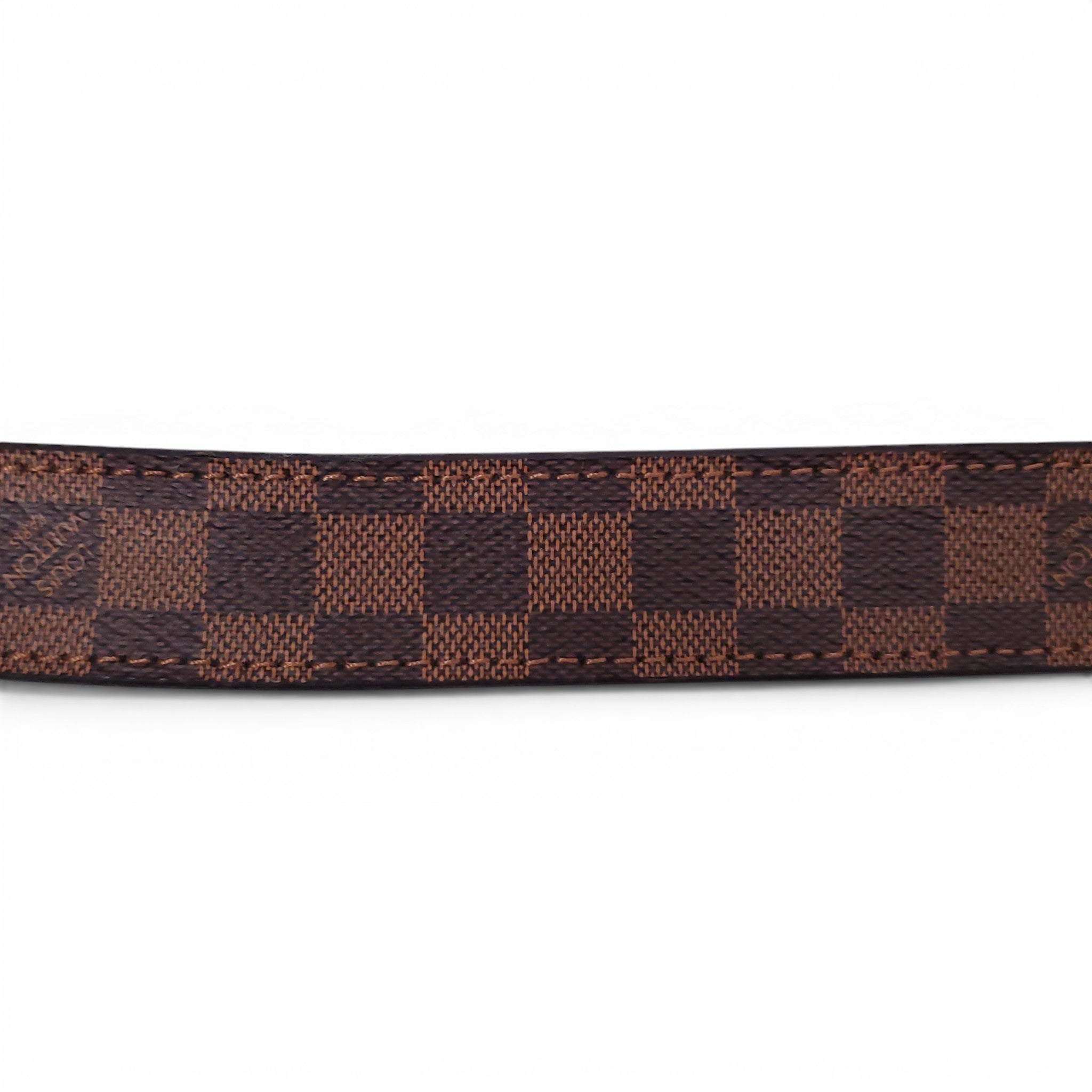 LOUIS VUITTON BROWN DAMIER BELT - SIZE 80