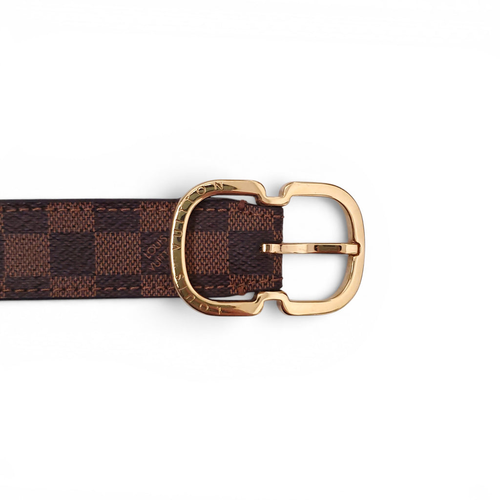 LOUIS VUITTON BROWN DAMIER BELT - SIZE 80