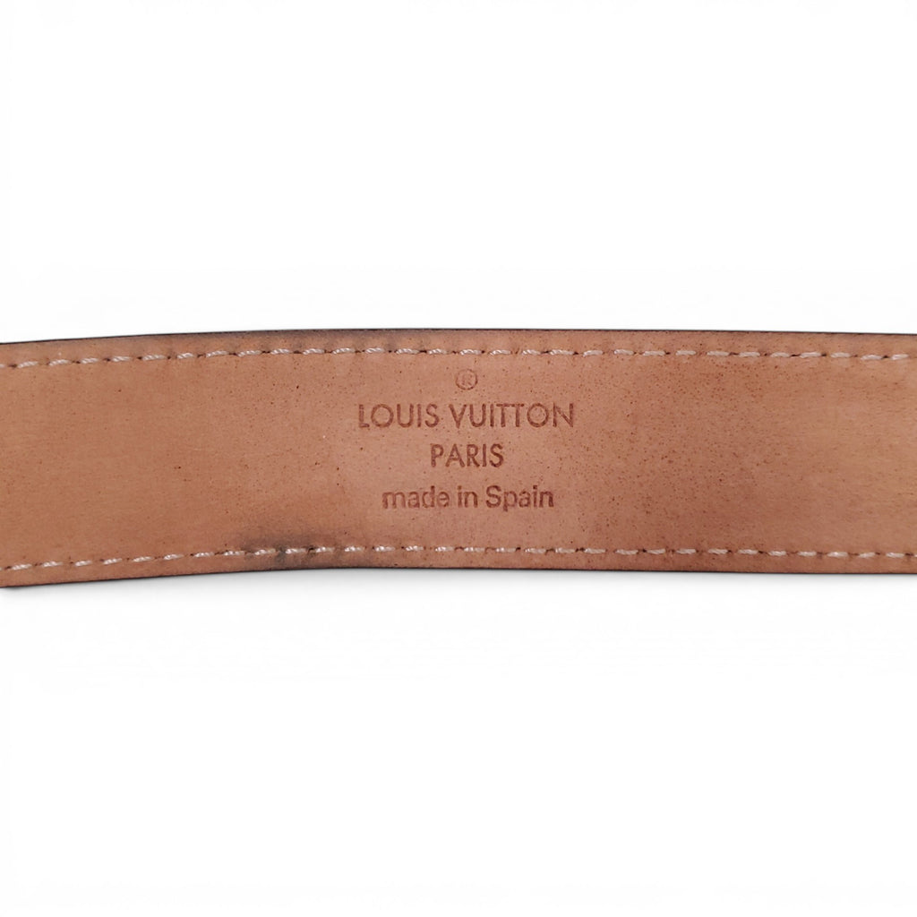 LOUIS VUITTON BROWN DAMIER BELT - SIZE 80