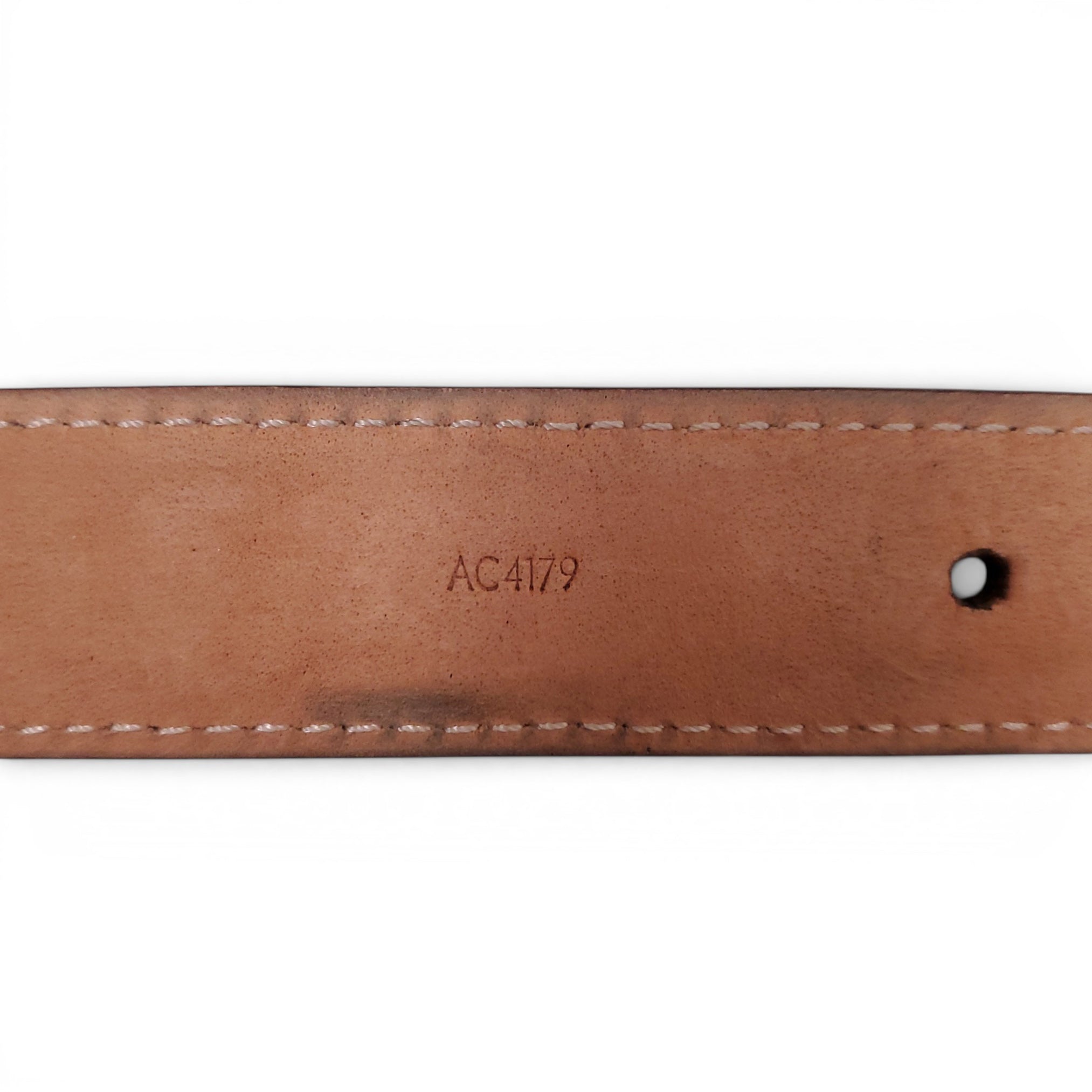 LOUIS VUITTON BROWN DAMIER BELT - SIZE 80