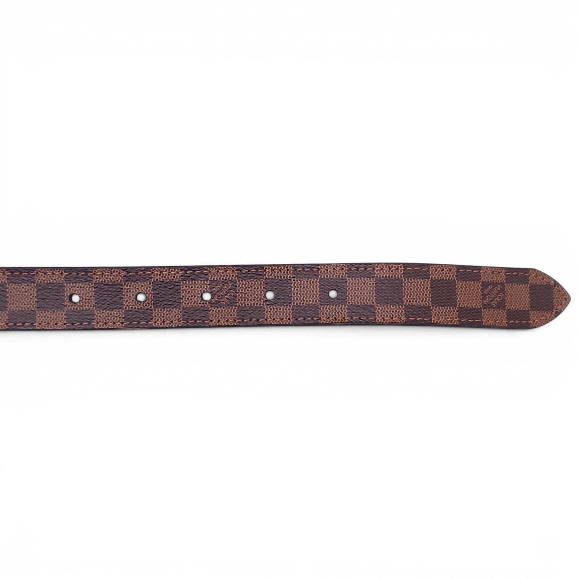 LOUIS VUITTON BROWN DAMIER BELT - SIZE 80