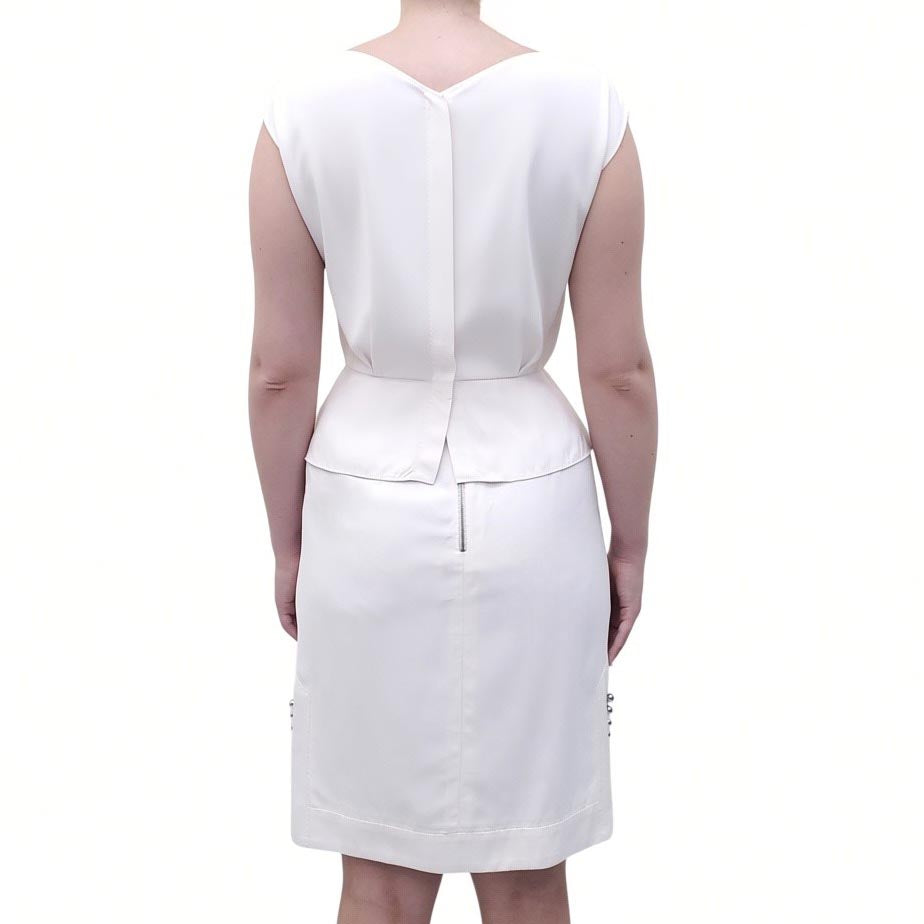 LOUIS VUITTON CREAM SKIRT SET - SIZE 38