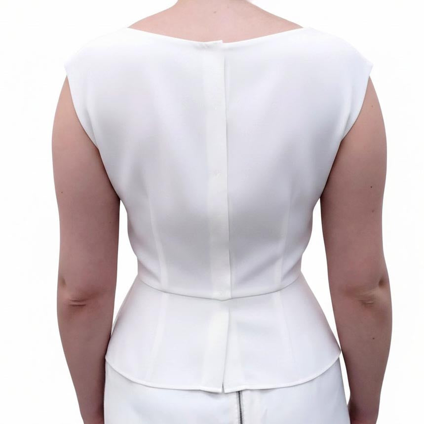 LOUIS VUITTON CREAM SKIRT SET - SIZE 38