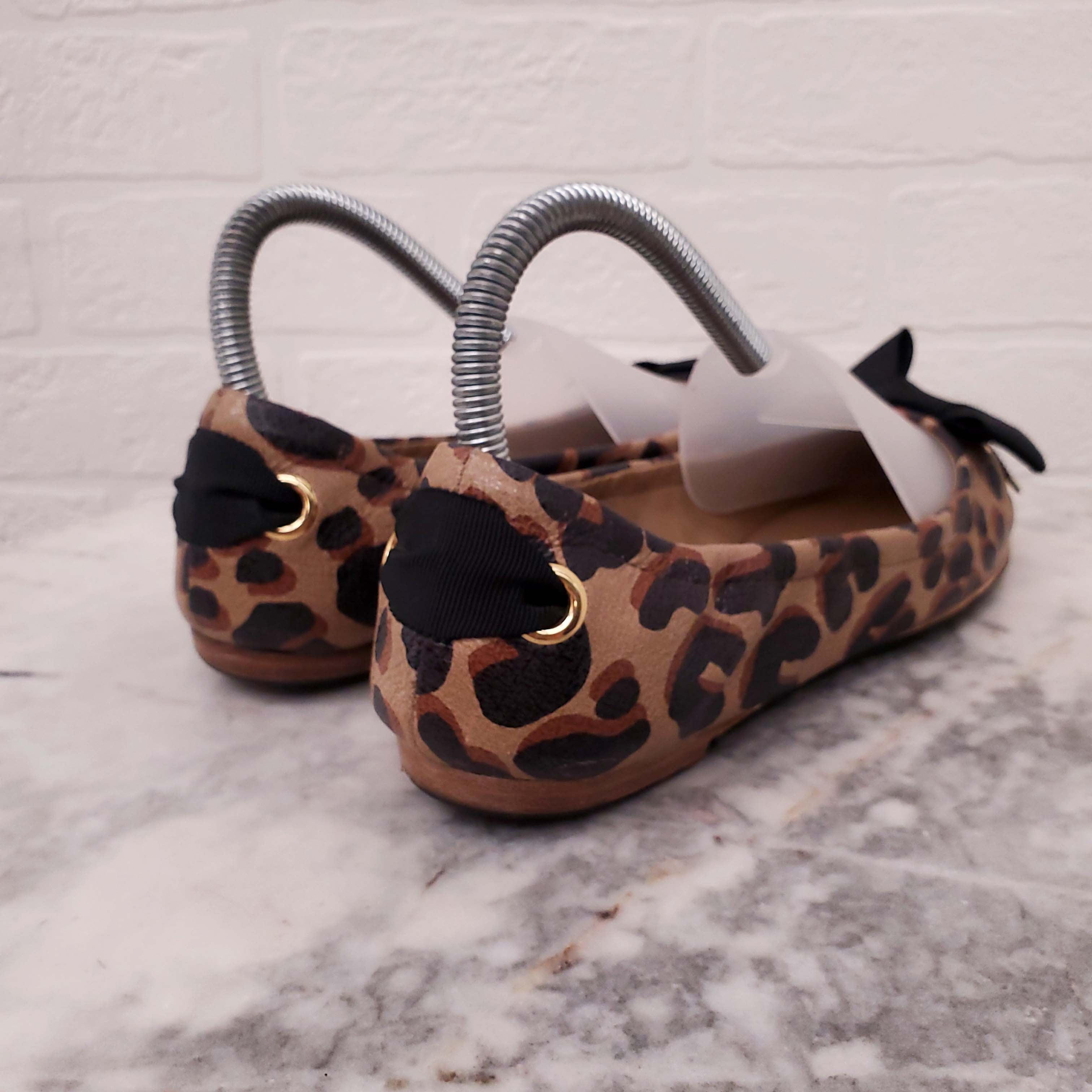 LOUIS VUITTON LEOPARD FLATS WITH RIBBON DETAIL - SIZE 36