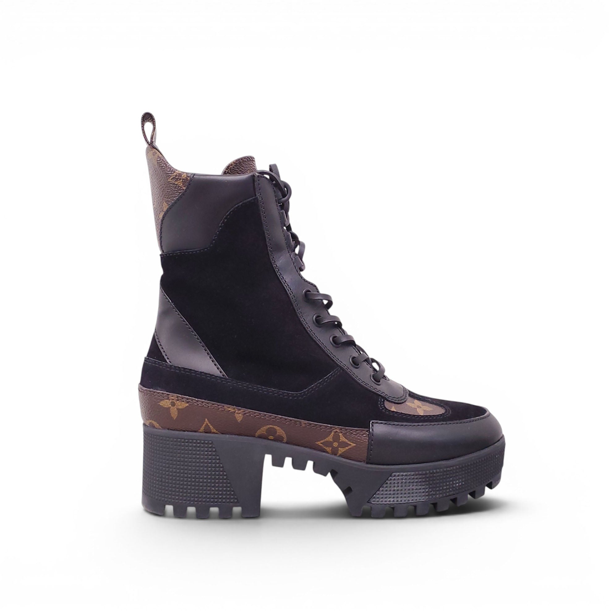 LOUIS VUITTON LOGO BOOTS  - SIZE 37