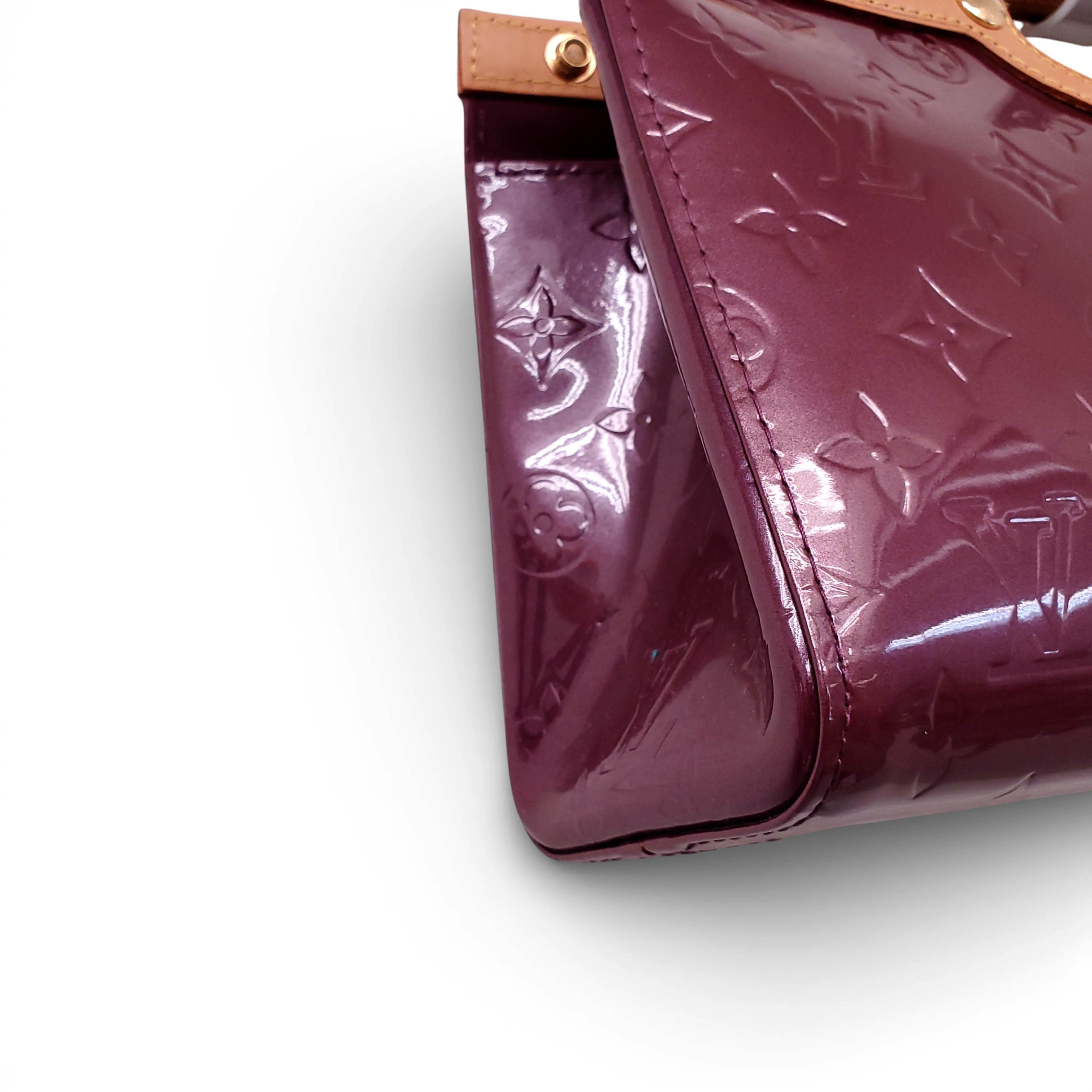 LOUIS VUITTON MONOGRAM VERNIS ROXBURY DRIVE BAG IN BURGUNDY