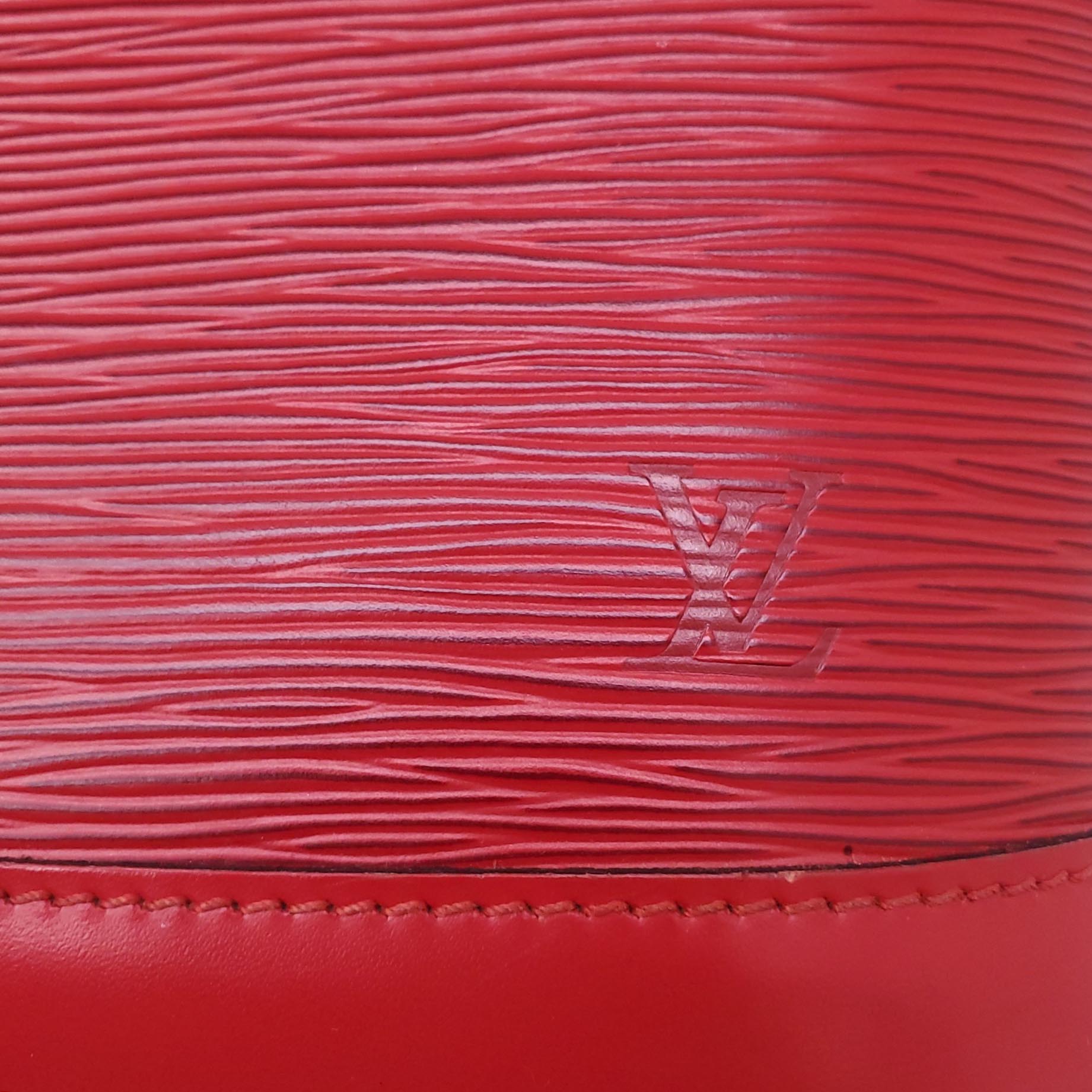LOUIS VUITTON RED EPI LEATHER ALMA BAG