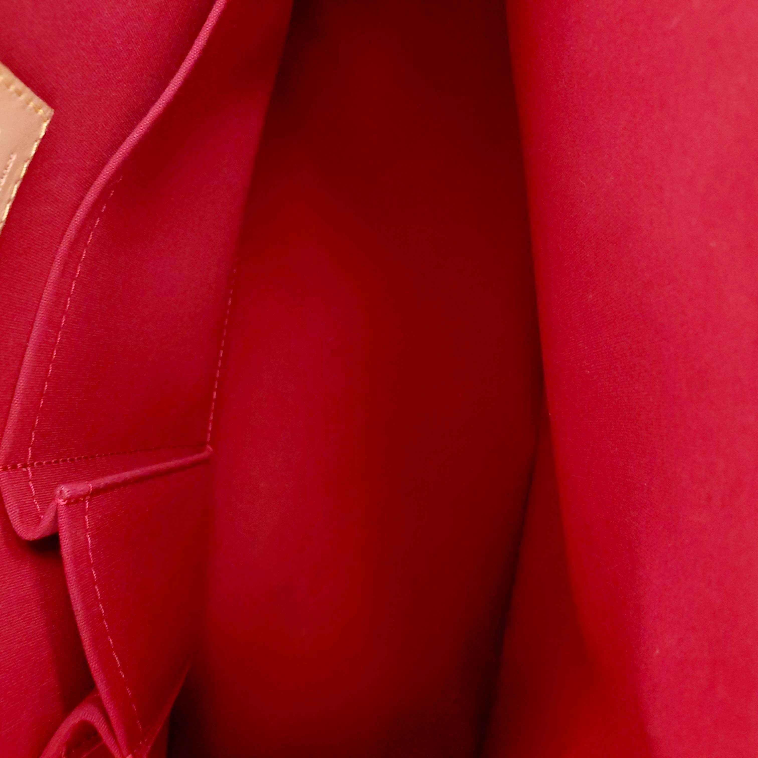 LOUIS VUITTON RED PATENT MONOGRAM 'LARGE ALMA' BAG