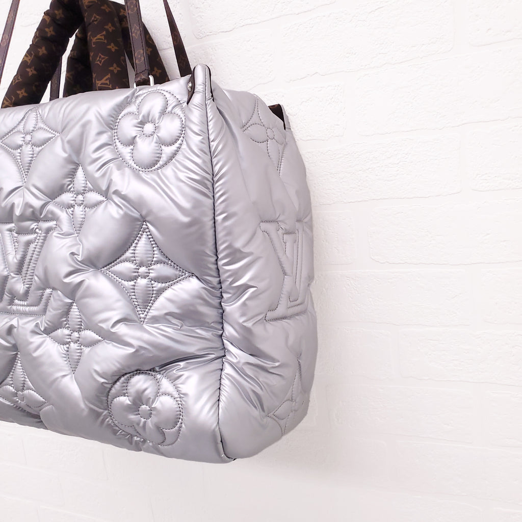 LOUIS VUITTON SILVER MONOGRAM PILLOW ONTHEGO GM TOTE