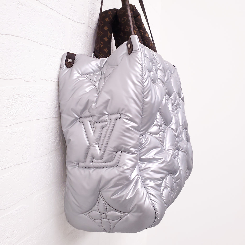 LOUIS VUITTON SILVER MONOGRAM PILLOW ONTHEGO GM TOTE