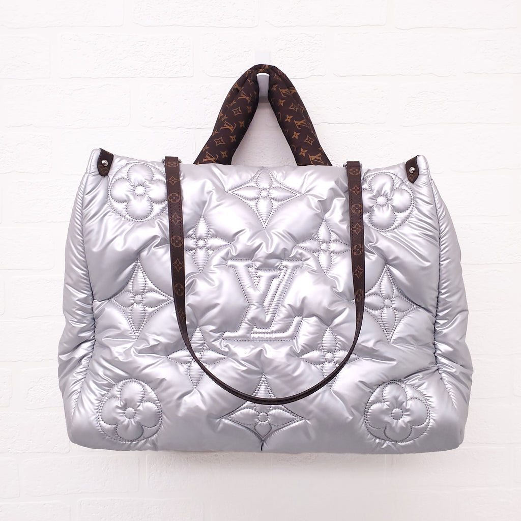 LOUIS VUITTON SILVER MONOGRAM PILLOW ONTHEGO GM TOTE