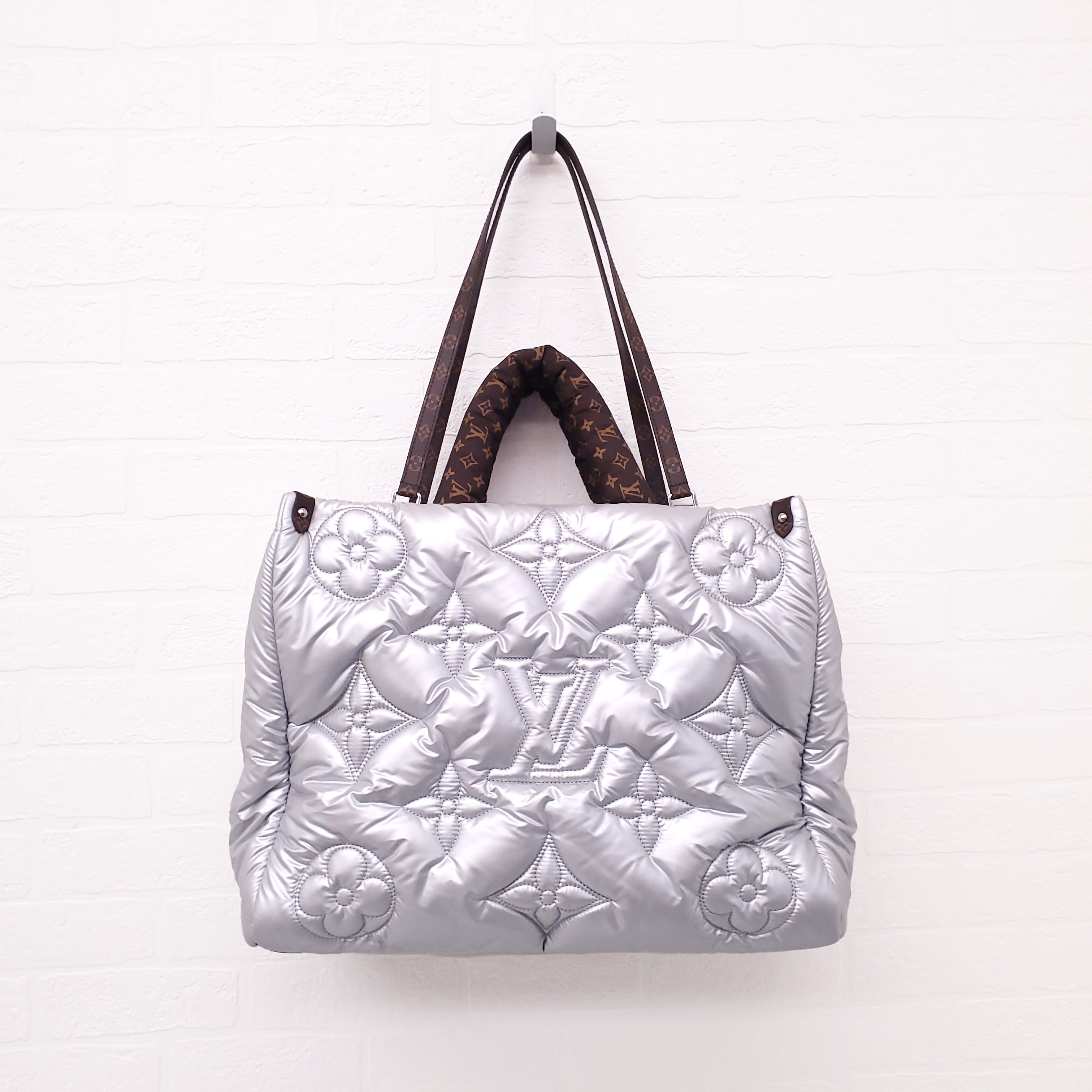 LOUIS VUITTON SILVER MONOGRAM PILLOW ONTHEGO GM TOTE