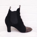 LOUIS VUITTON SUEDE LOGO BOOTS - SIZE 37