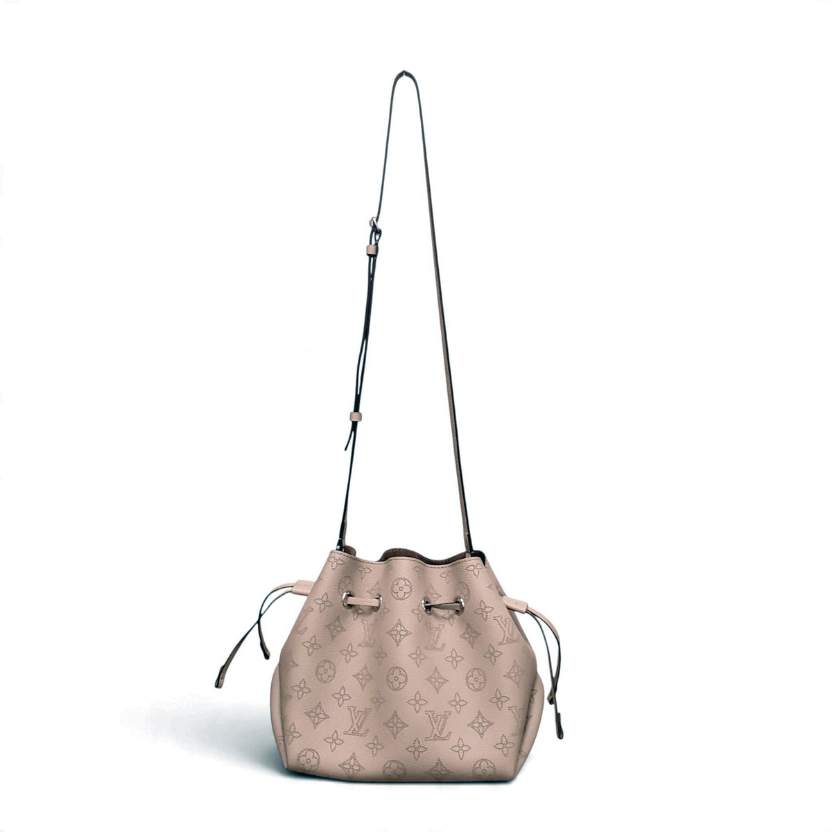 LOUIS VUITTON TAUPE BELLA MAHINA BUCKET BAG WITH TWO STRAPS