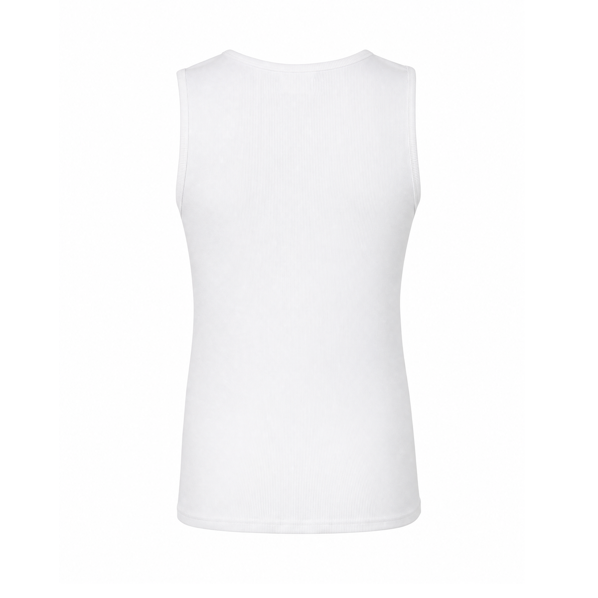 LOULOU STUDIO WHITE RIBBED TANK TOP - SIZE L