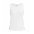 LOULOU STUDIO WHITE RIBBED TANK TOP - SIZE L