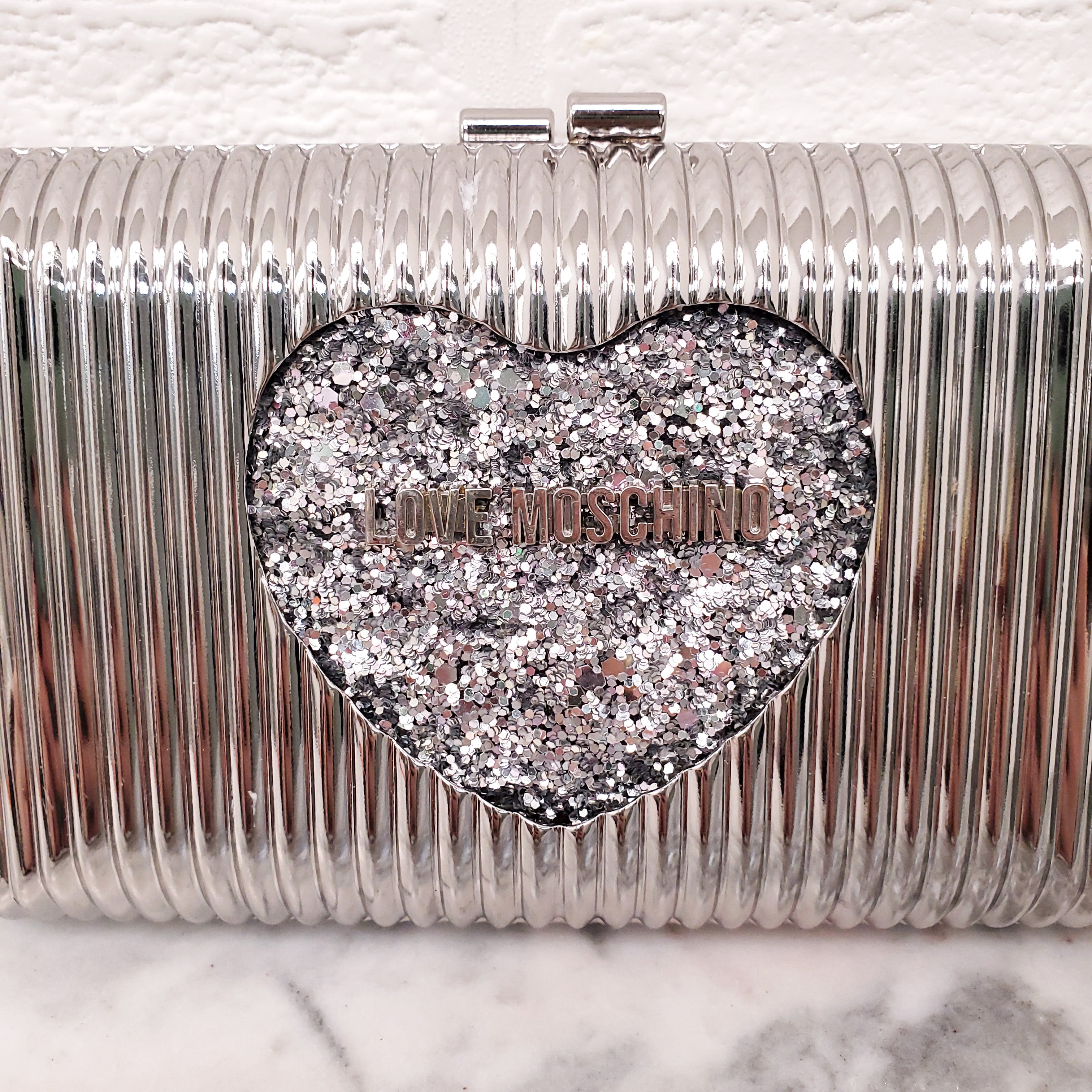 LOVE MOSCHINO SILVER PLATED BAG