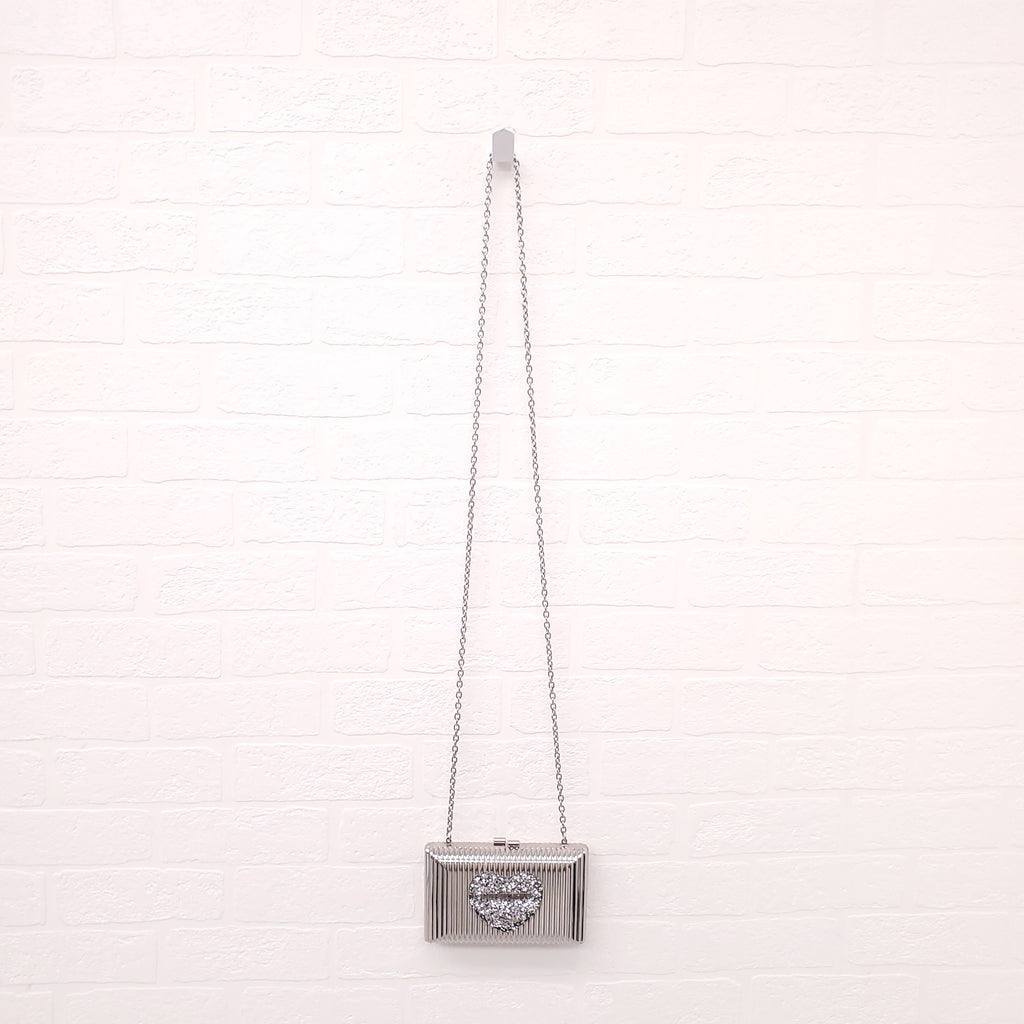 LOVE MOSCHINO SILVER PLATED BAG