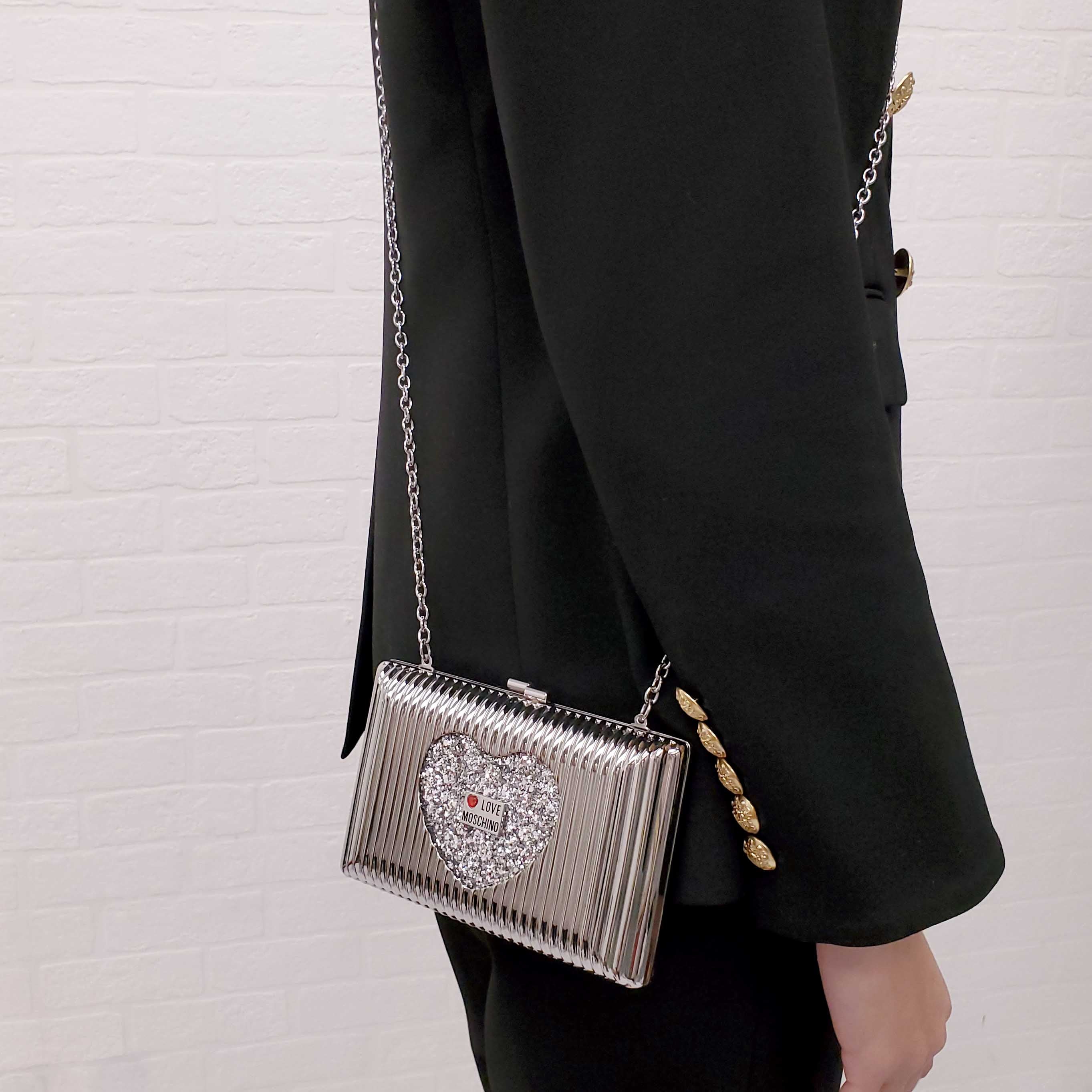 LOVE MOSCHINO SILVER PLATED BAG