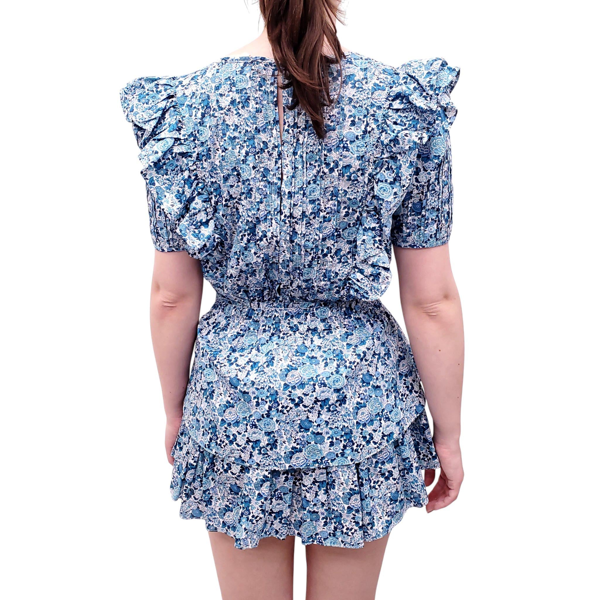 LOVESHACKFANCY X LIBERTY BLUE FLORAL DRESS - SIZE P/XS