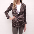 L’AGENCE SILK LEOPARD BLAZER - SIZE 0