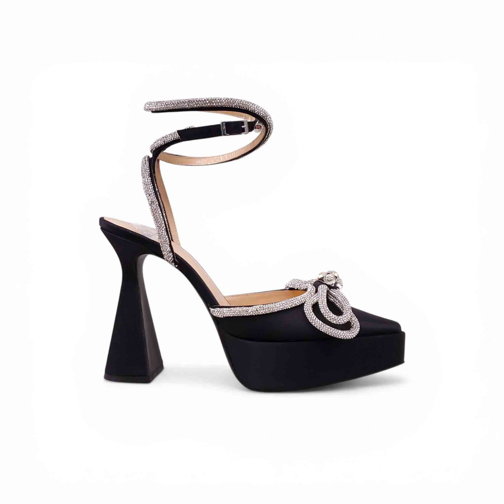 MACH & MACH BLACK BOW HEELS - SIZE 39.5