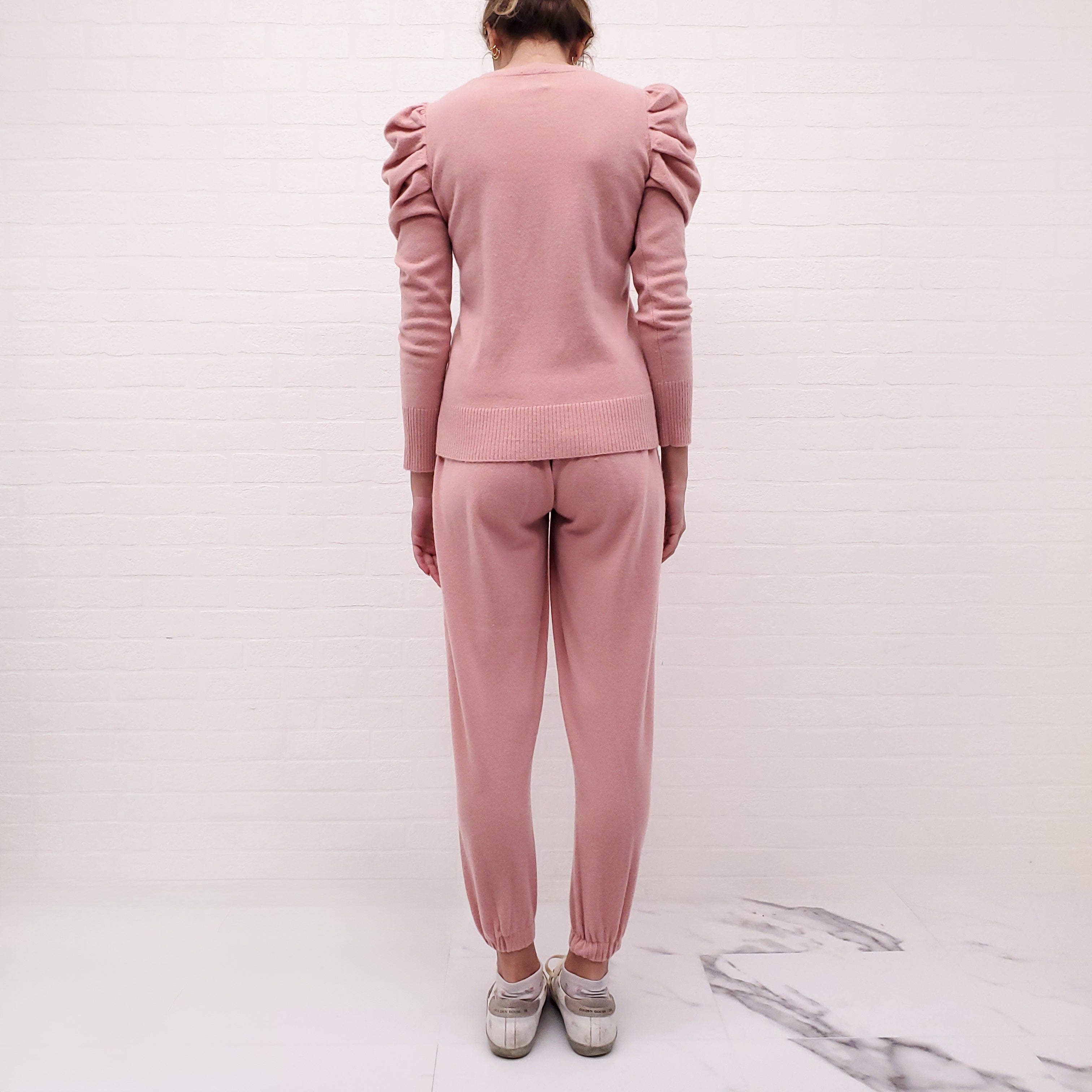 MADELEINE THOMPSON PINK CASHMERE SET - SIZE S