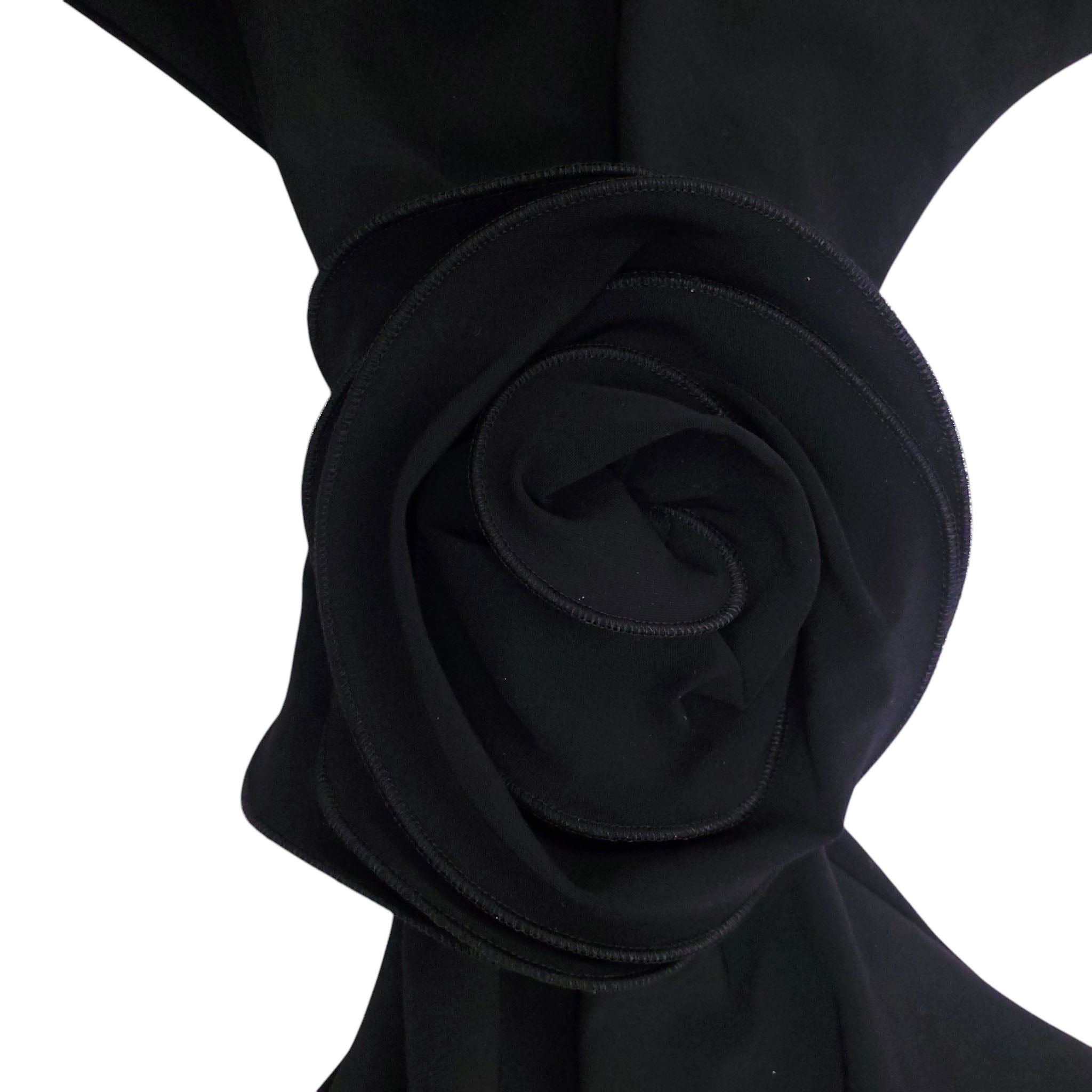 MAGDA BUTRYM BLACK FLORAL CUTOUT BATHING SUIT - SIZE 40