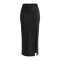 MAGDA BUTRYM BLACK FLORAL MAXI SKIRT WITH ROSETTE DETAIL -  SIZE US 6 (EU 38)
