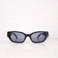 MAGDA BUTRYM BLACK SUNGLASSES WITH CRYSTALS