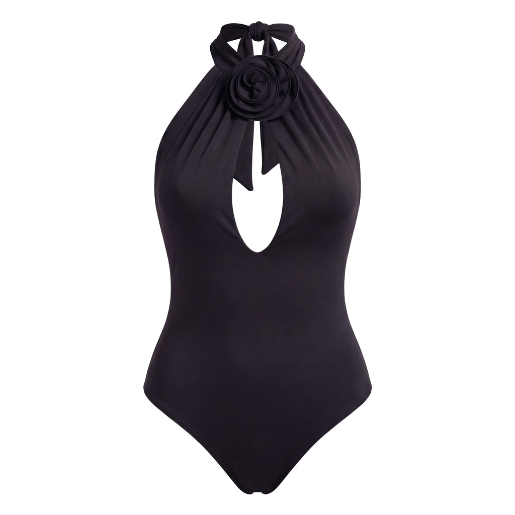 MAGDA BUTRYM FLORAL APPLIQUE BODYSUIT - SIZE US 2 (EU 34)