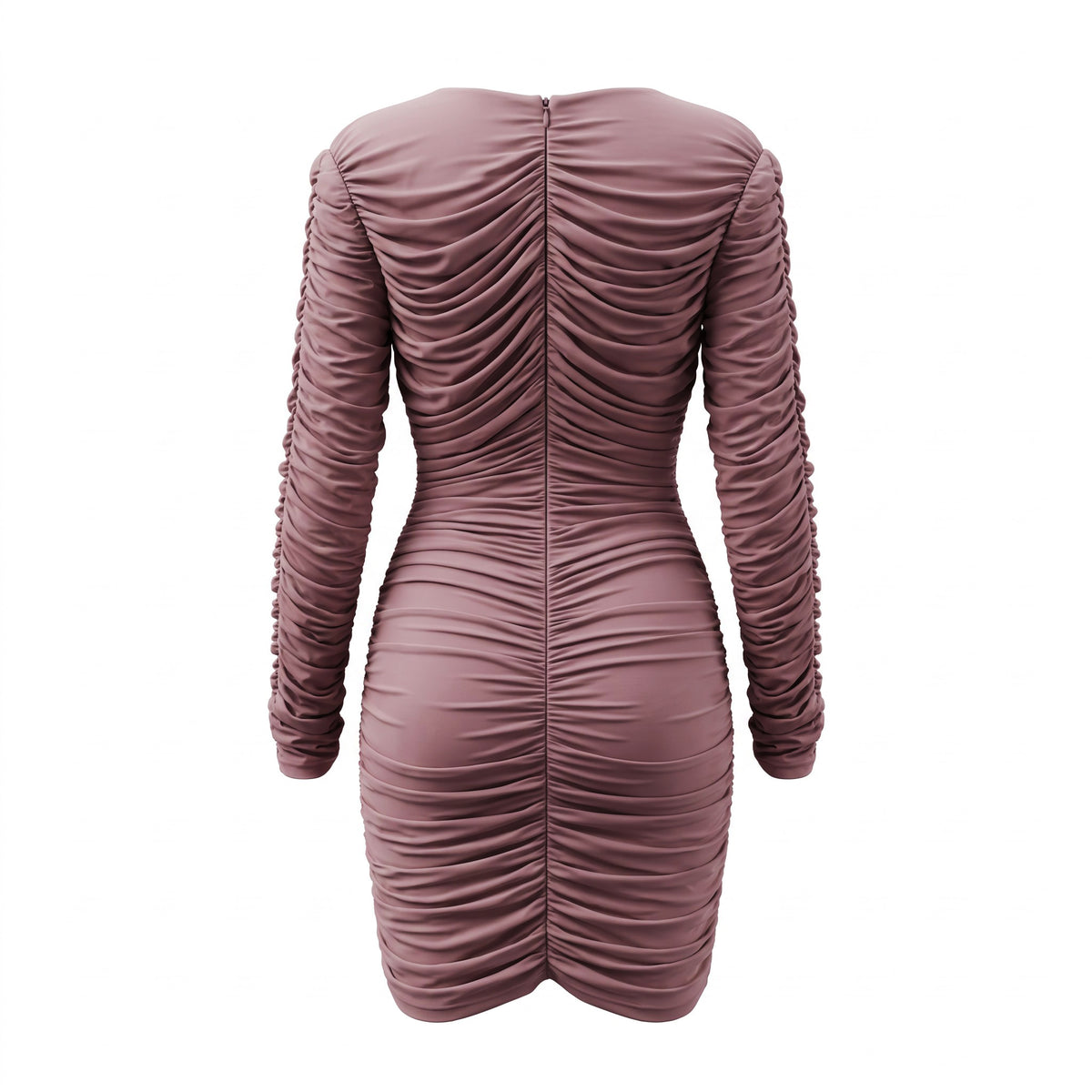MAGDA BUTRYM FLORAL APPLIQUED RUCHED STRETCH JERSEY MINI DRESS - SIZE US 8 (EU 40)