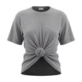 MAGDA BUTRYM GREY ROSETTE KNOT TOP - SIZE US 4 (EU 36)