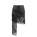 MAGDA BUTRYM LEATHER BRAIDED FRINGE SKIRT - US 4 (EU 36)