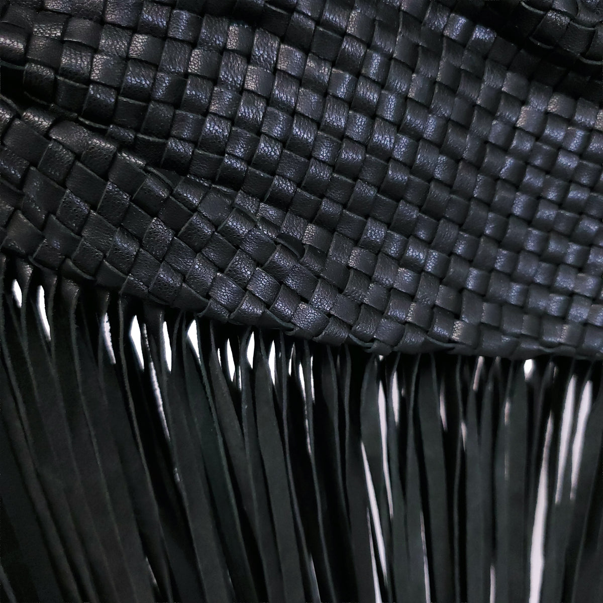 MAGDA BUTRYM LEATHER BRAIDED FRINGE SKIRT - US 4 (EU 36)
