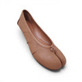 MAISON MARGIELA CAMEL LEATHER TABI FLATS - SIZE 36
