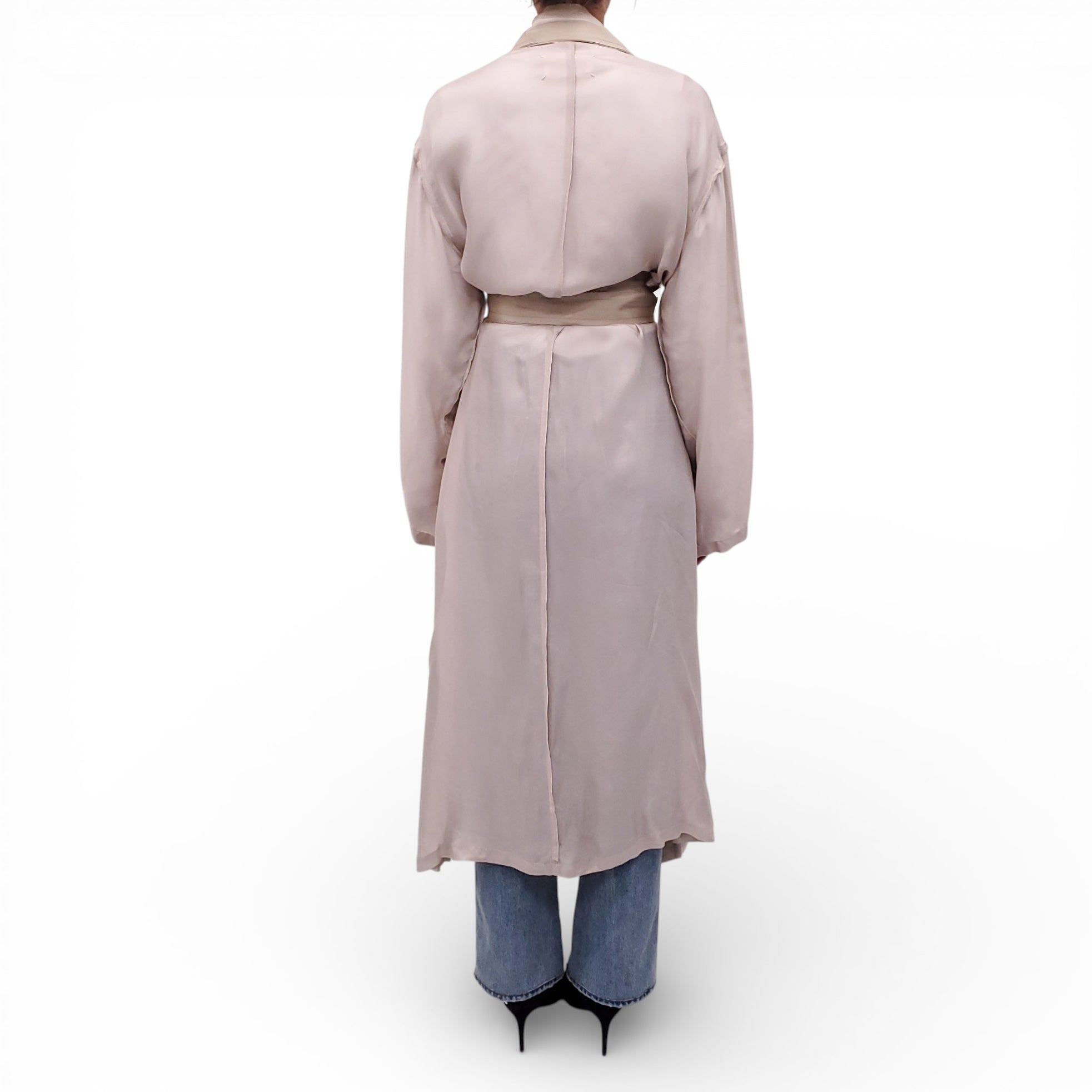 MAISON MARGIELA DECONSTRUCTED TRENCH COAT WITH SHEER DETAIL - SIZE 42