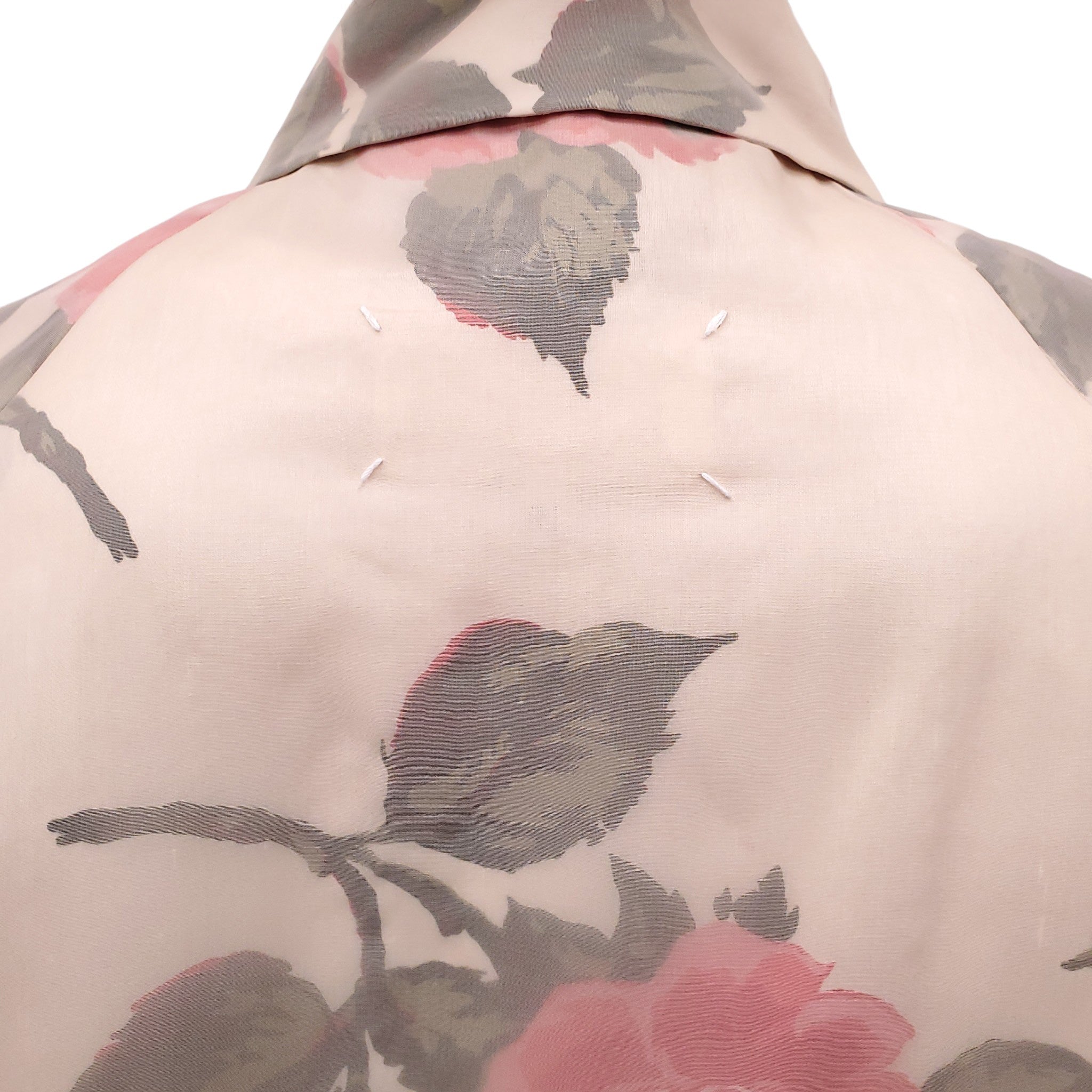 MAISON MARGIELA FLORAL ORGANZA BUTTON UP BLOUSE JACKET - SIZE 38