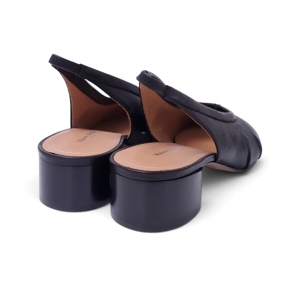 MAISON MARGIELA TABI BALLERINA SLINGBACK IN BLACK - SIZE 38.5