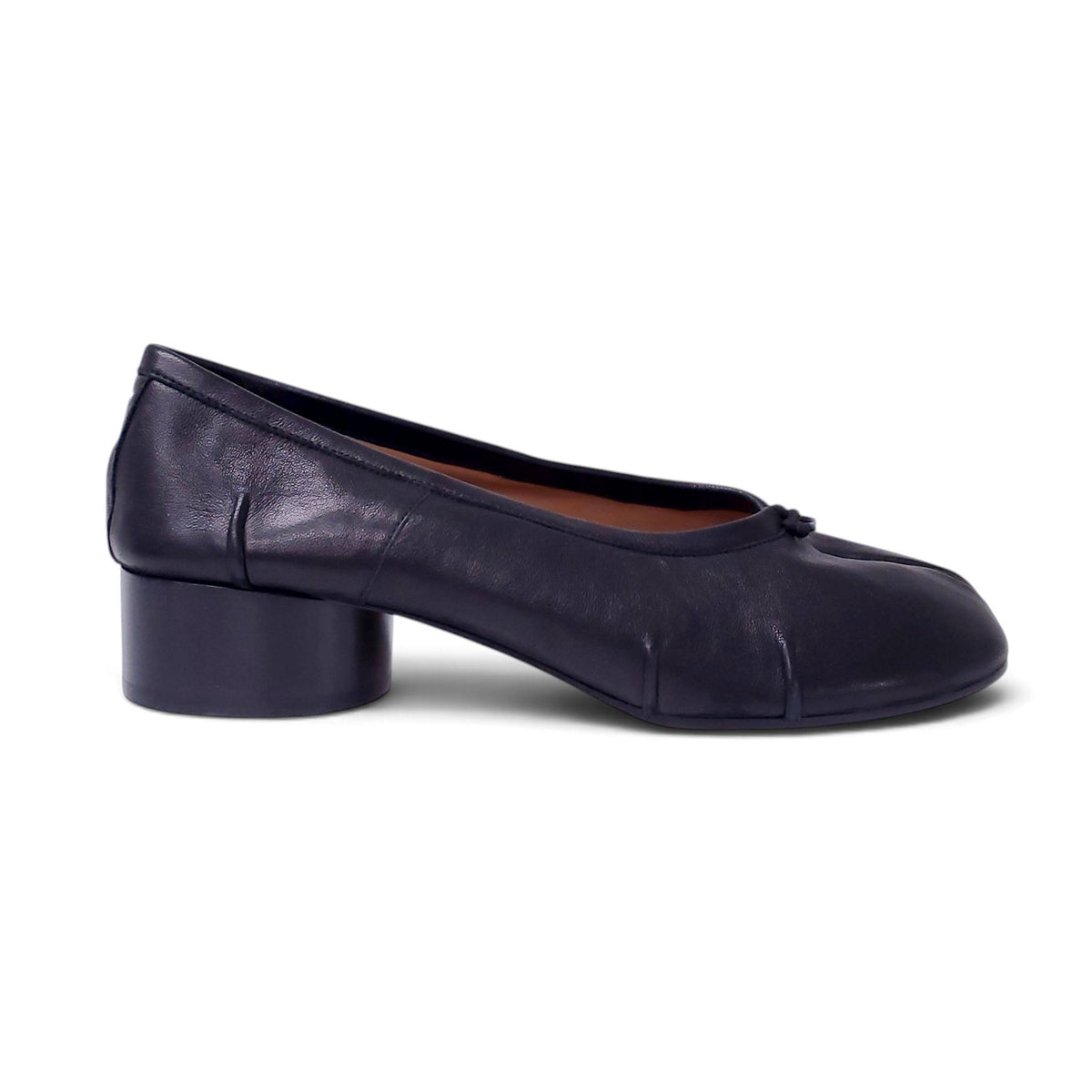MAISON MARGIELA TABI BLACK BALLERINA WITH BLOCK HEELS - SIZE 41