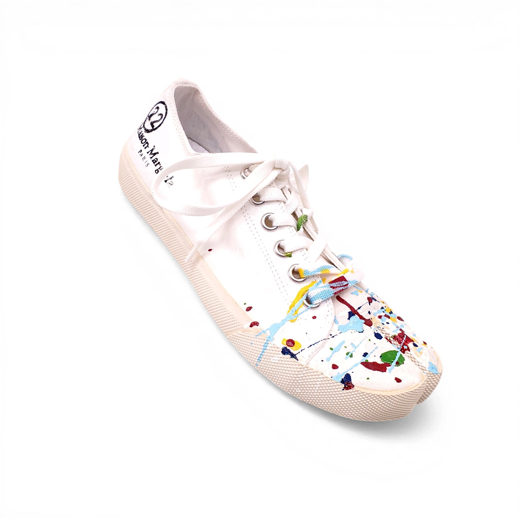 MAISON MARGIELA TABI PAINT-SPLATTER SNEAKERS - SIZE 36 – Rewind