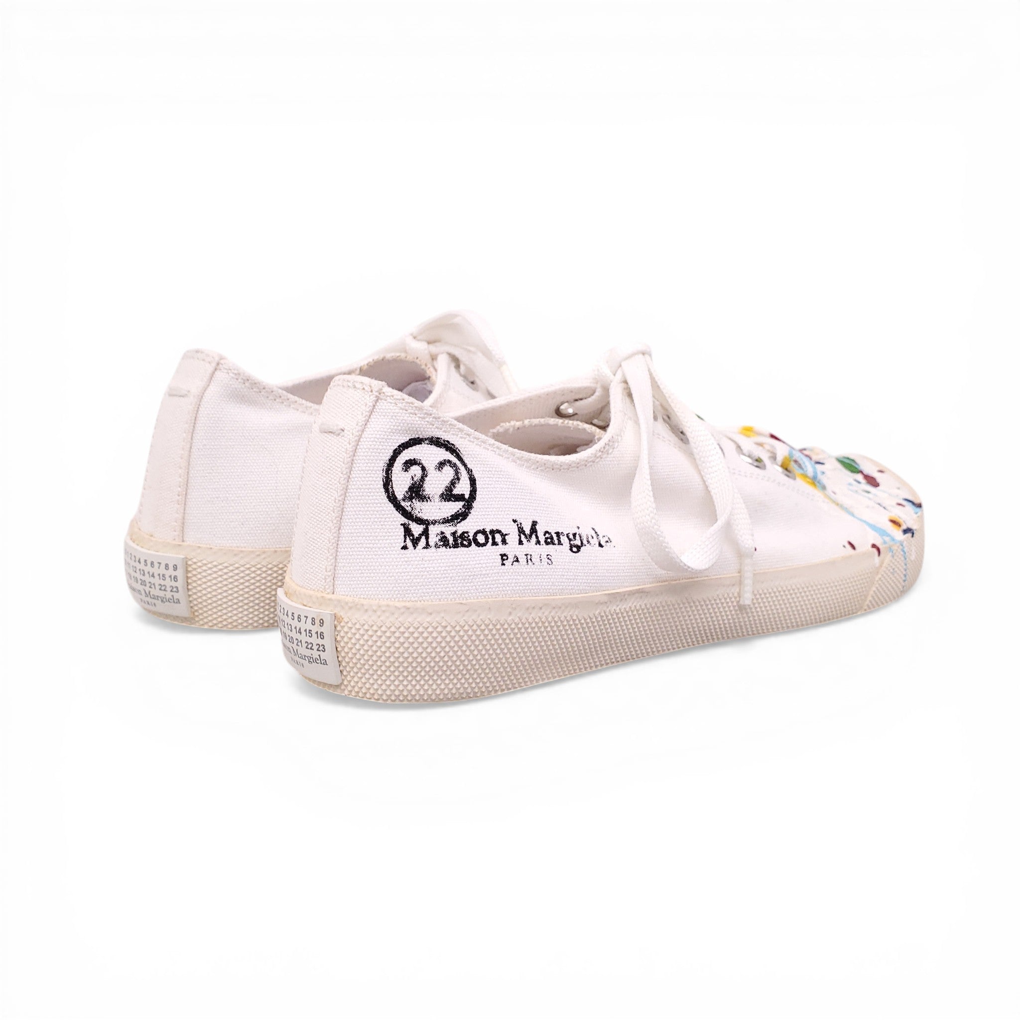 MAISON MARGIELA TABI PAINT-SPLATTER SNEAKERS - SIZE 36 – Rewind