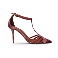 MALONE SOULIERS 70MM VALERIA CROCODILE-EMBOSSED POINTED TOE PUMPS - SIZE 39.5