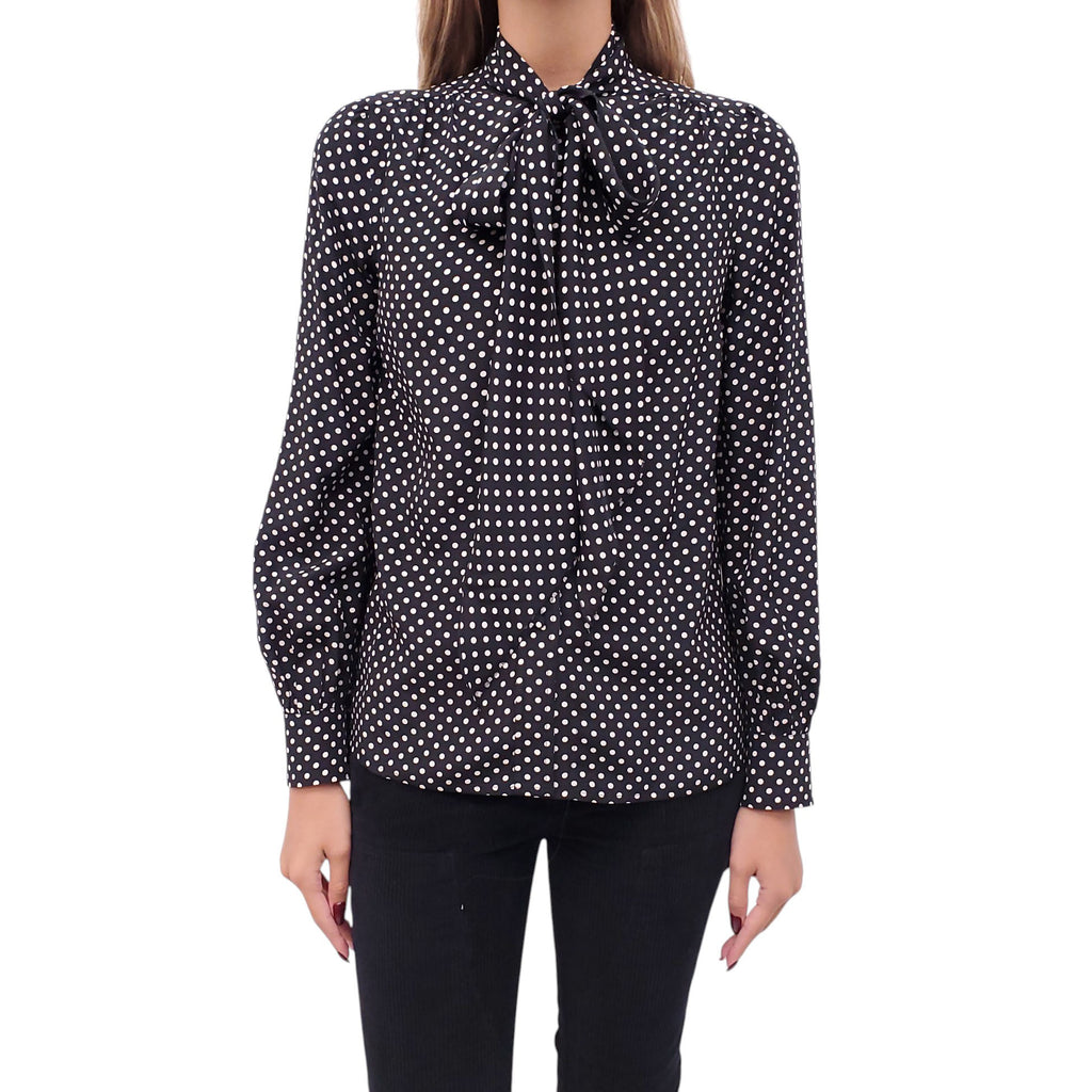 MARC JACOBS BLACK POLKA DOT BLOUSE - SIZE S
