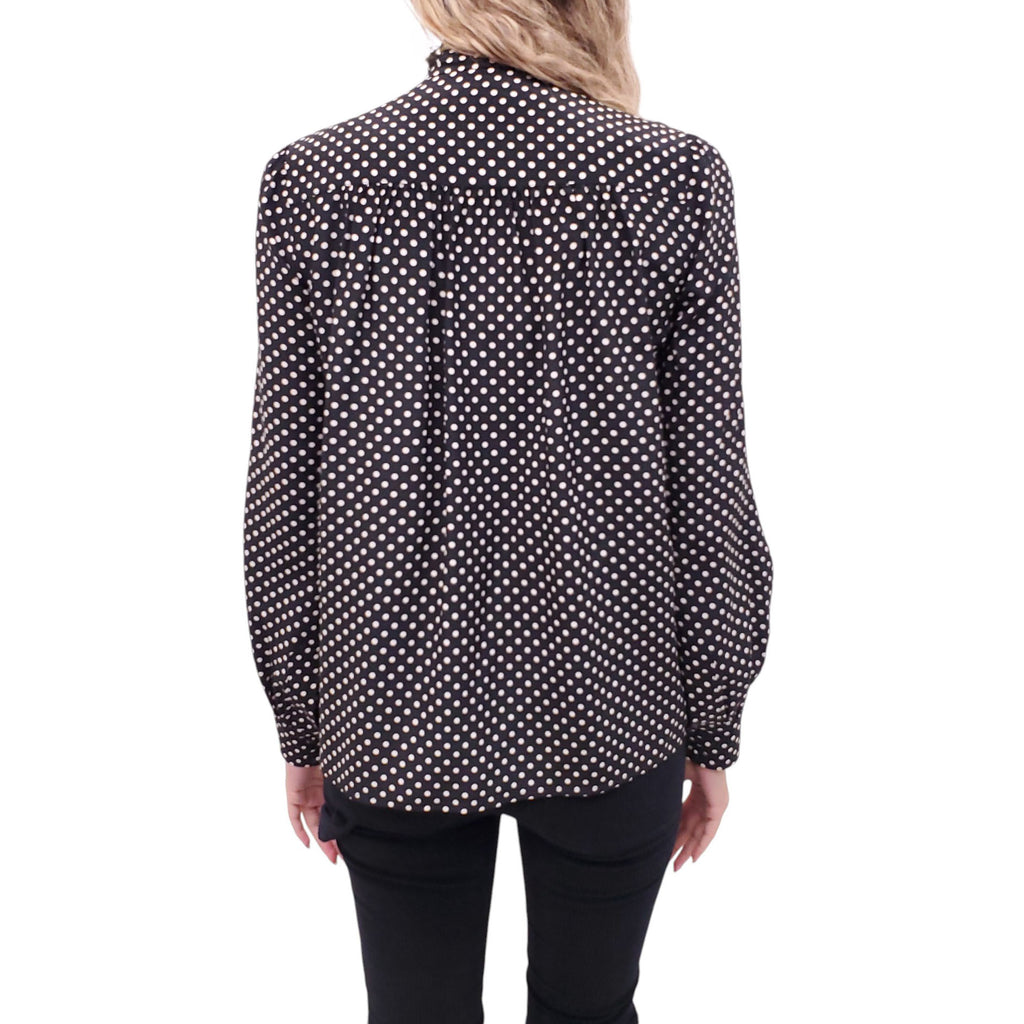 MARC JACOBS BLACK POLKA DOT BLOUSE - SIZE S