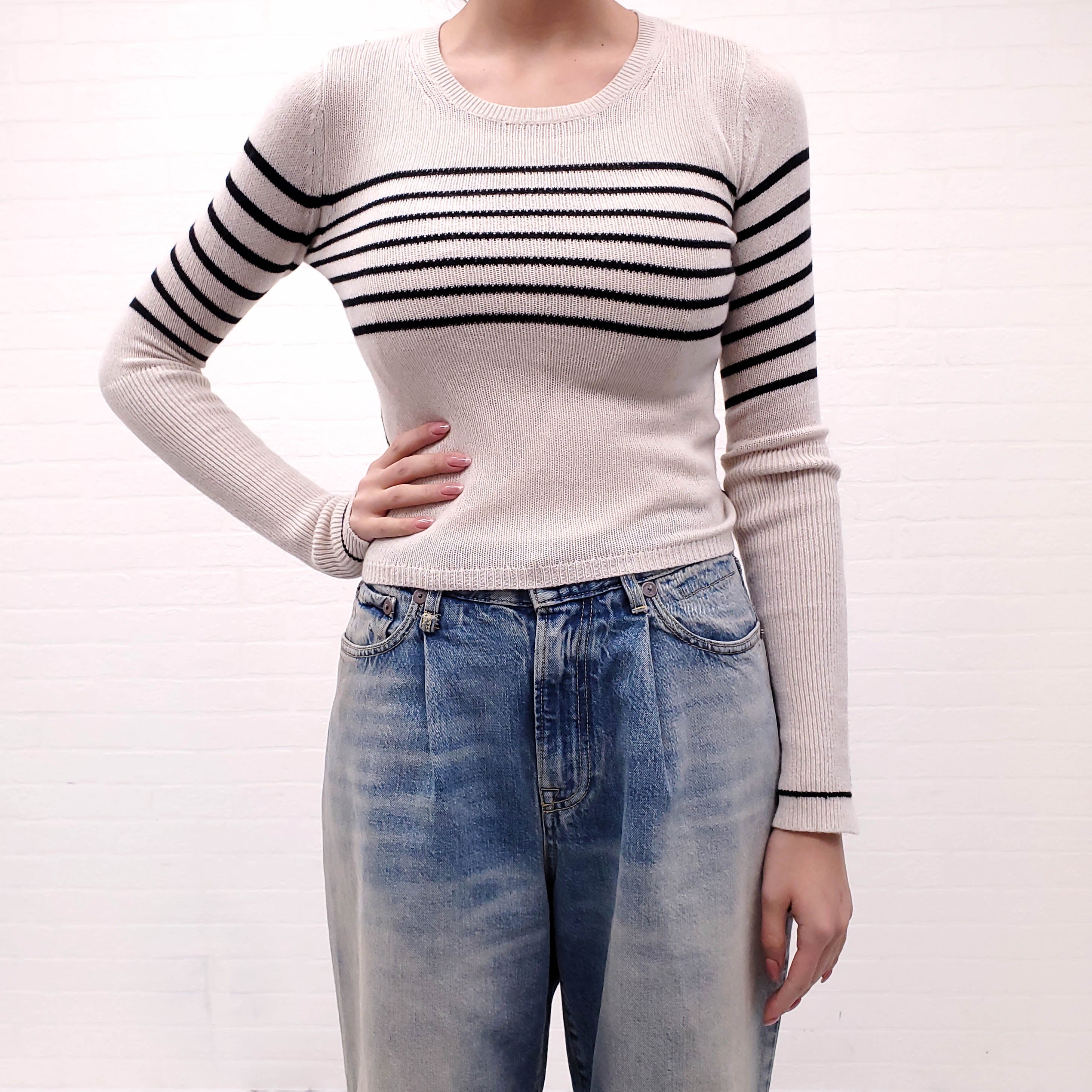 MARIA MCMANUS STRIPED SWEATER - SIZE XS