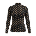 MARINE SERRE MOON PRINTED CREWNECK BLACK AND NUDE MOON TOP - SIZE S