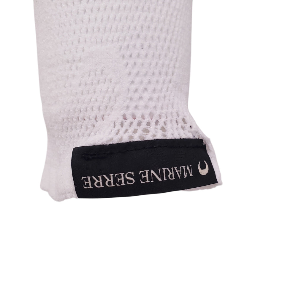 MARINE SERRE WHITE SHEER MESH MOON TOP - SIZE S